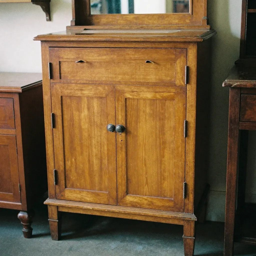 Art Deco writing desk with geometric patterns